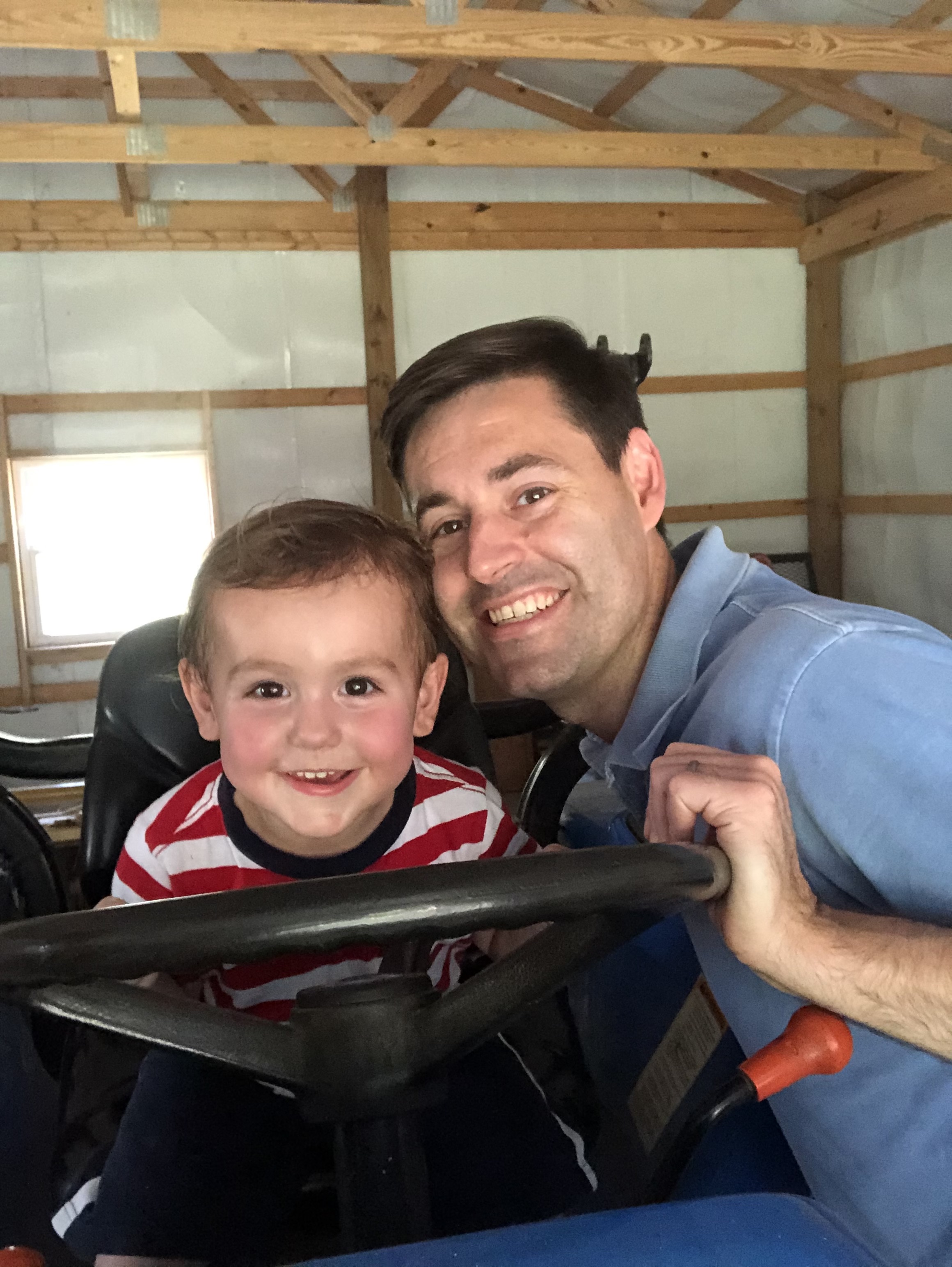 Henry and Matt on tractor